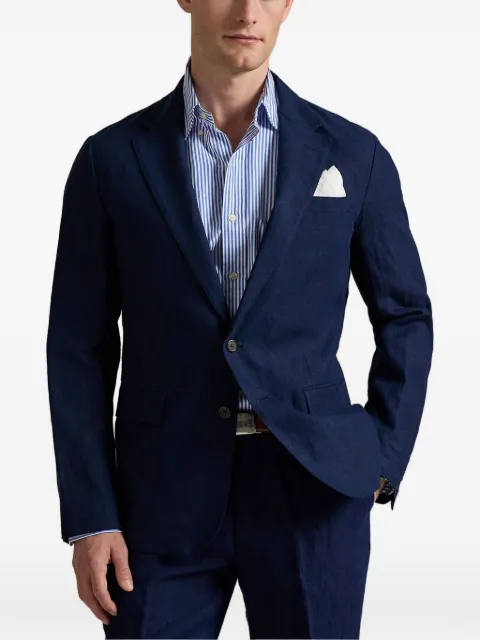 Polo Ralph Lauren single-breasted linen blazer Blue 715927474002