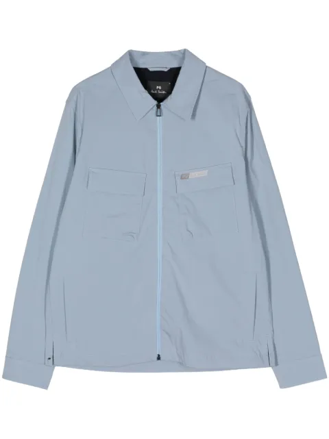 PS Paul Smith logo-debossed zip-up jacket Blue M2R043UM21957