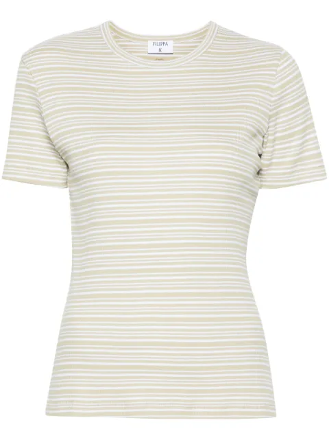 Filippa K striped ribbed T-shirt Yellow 30647