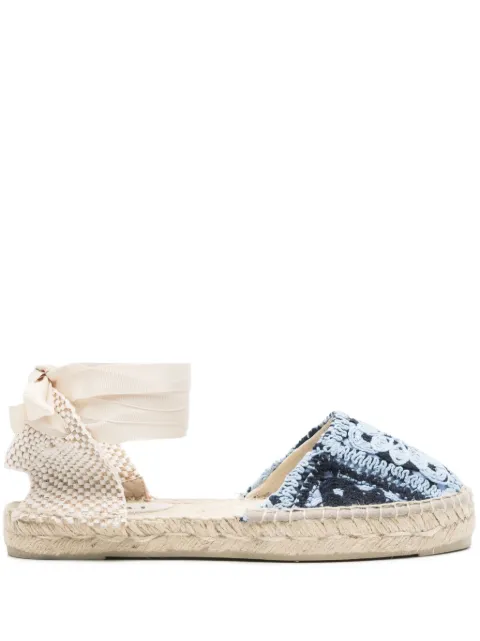 Manebi crochet-knit espadrilles Blue G04P0YUCATAN