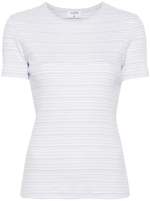 Filippa K striped ribbed T-shirt Blue 30647
