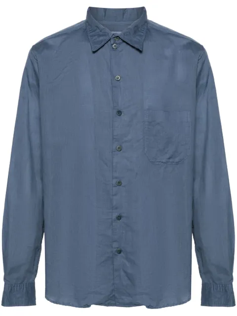 Yohji Yamamoto long-sleeves buttoned shirt Blue HMB47329