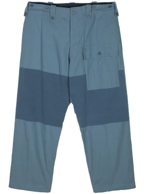 Yohji Yamamoto tapered cotton cargo trousers Blue HMP13001