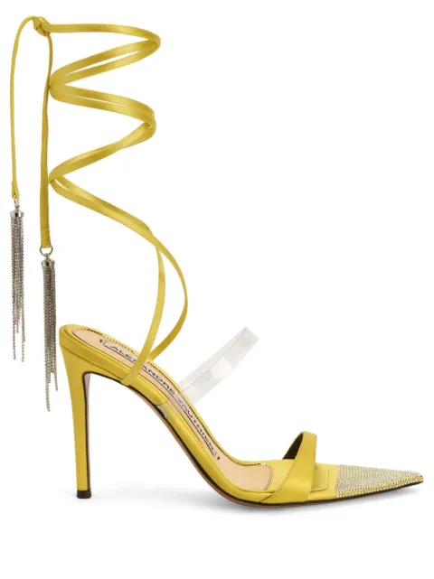 Alexandre Vauthier ankle-strap leather sandals Yellow AVE3006004