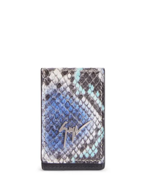 Giuseppe Zanotti Albert leather cash holder Blue IAU1024H11