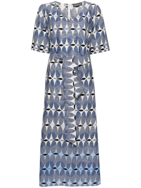Lorena Antoniazzi geometric-print midi dress Blue P2455AB36A4556
