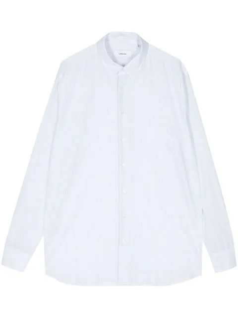 Lardini pinstriped long-sleeve shirt White EQTEDEQC1796
