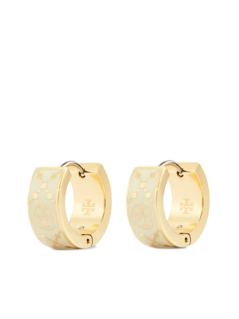 Tory Burch small T monogram hoop earrings Gold 157223