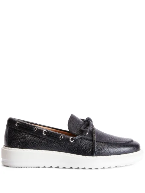 Giuseppe Zanotti Alfred grained-leather boat shoes Black EU80084K10