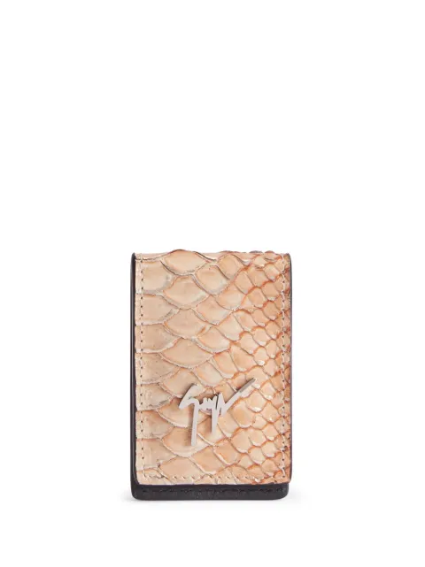 Giuseppe Zanotti Albert crocodile-effect cash holder Pink IAU1024H03