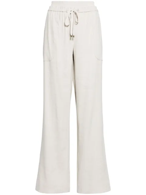 Lorena Antoniazzi linen-blend wide-leg trousers Neutrals P2447PA81A3347
