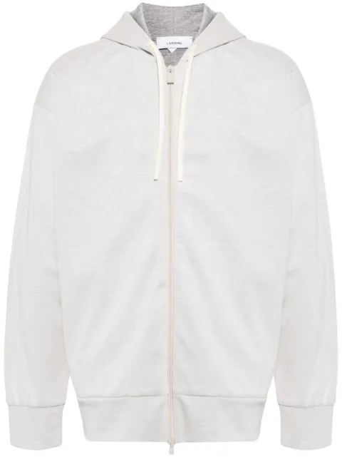 Lardini zip-up hoodie White EQLMML351EQ62023