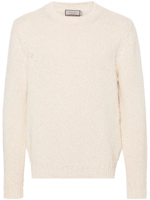 Canali crew-neck cotton jumper Neutrals C1006MK02066