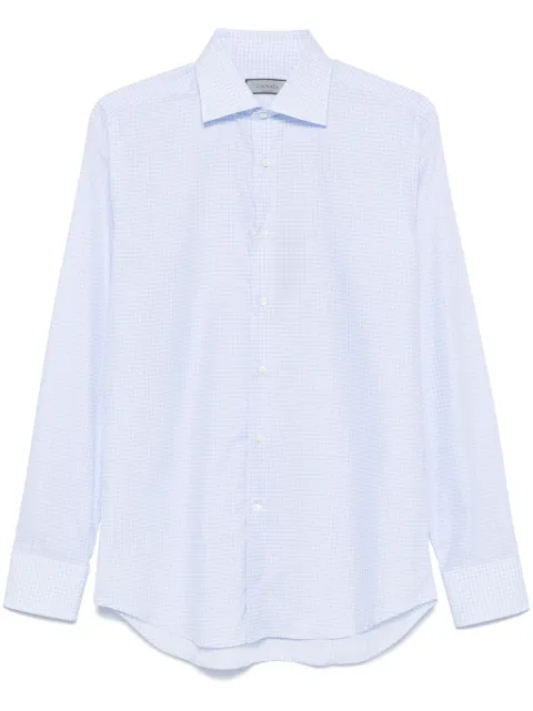 Canali gingham shirt Blue 718GD03154