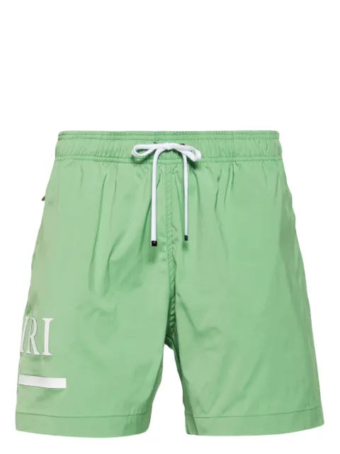AMIRI MA Bar logo-print swim shorts Green AMSWTK1005