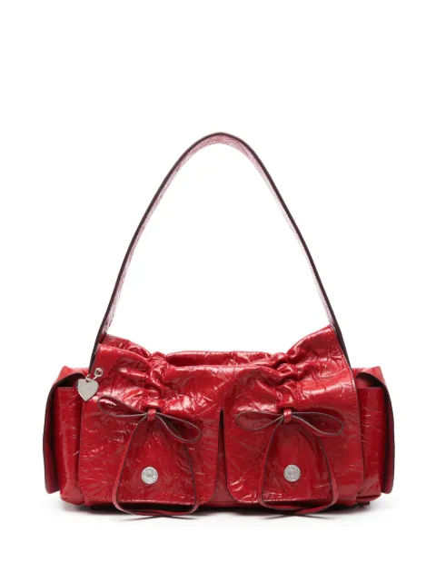 Acne Studios crinkled shoulder bag Red A10367