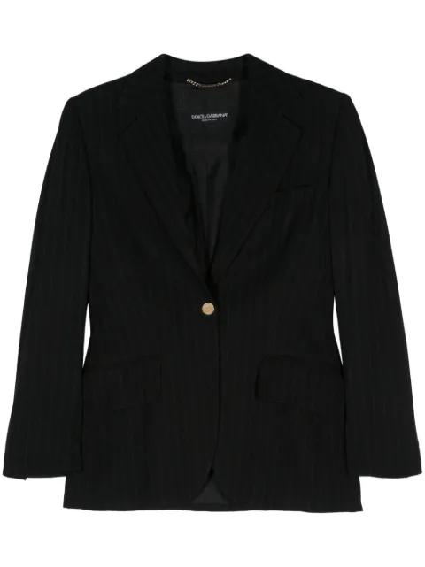 Dolce & Gabbana Pre-Owned 1990s pinstriped single-breasted blazer Black DOG450RH