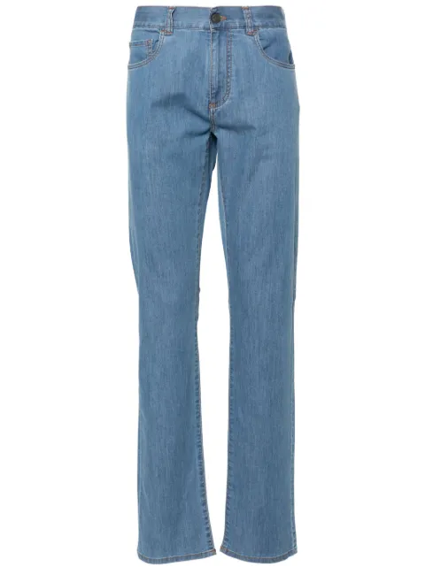 Canali mid-rise slim-fit jeans Blue 91719PD00400