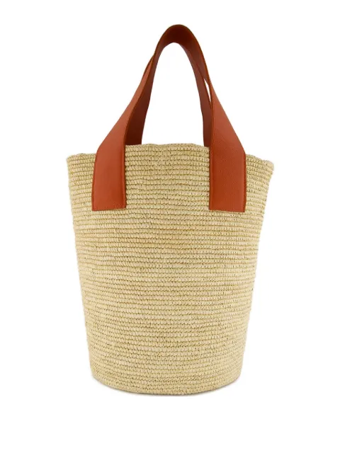 Sensi Studio double-handle open-top bucket bag Neutrals 1716