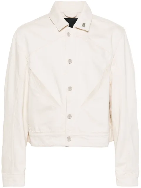 HELIOT EMIL Equisetum cut-out detail denim jacket Neutrals HEM02087ST18