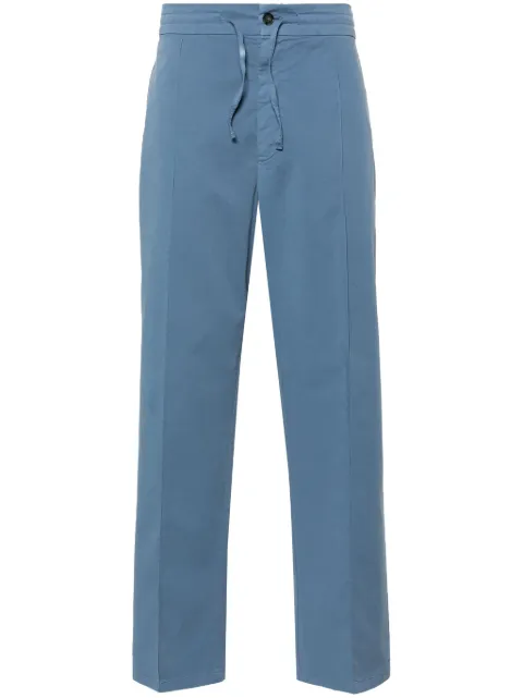 Canali drawstring-waist straight-leg trousers Blue 91694PT00452