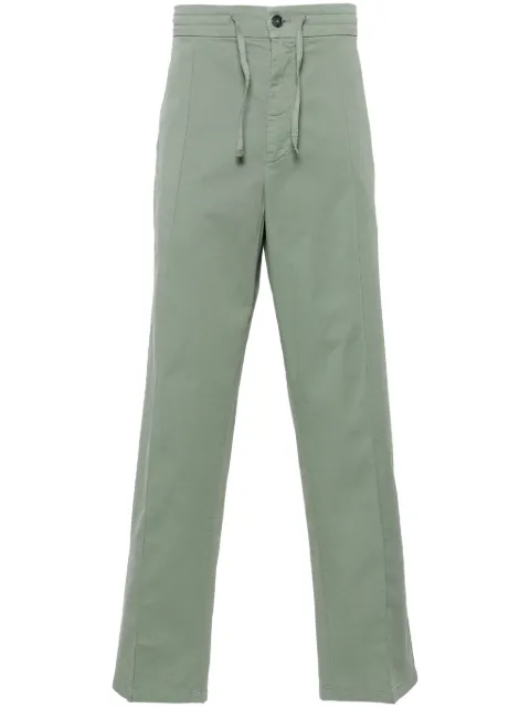 Canali drawstring-waist straight-leg trousers Green 91694PT00452