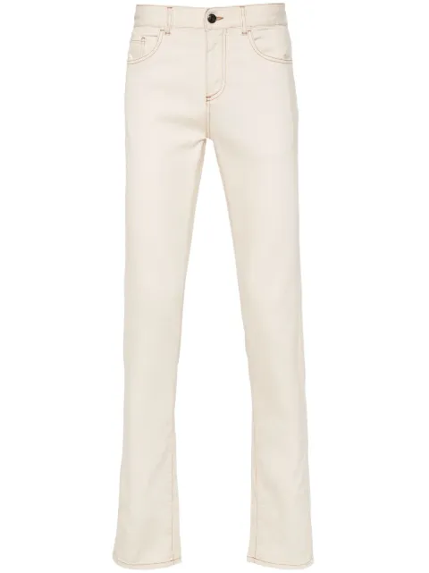 Canali skinny trousers Neutrals 93720PD01356
