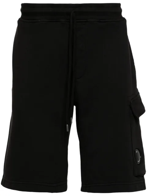 C.P. Company Diagonal cotton track shorts Black 18CMSB101A110044G