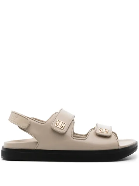 Givenchy 4G-plaque leather sandals Neutrals BE3087E20P