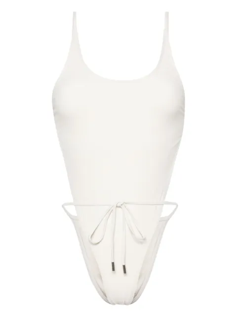 Saint Laurent tied open-side swimsuit Neutrals 781217Y37PG