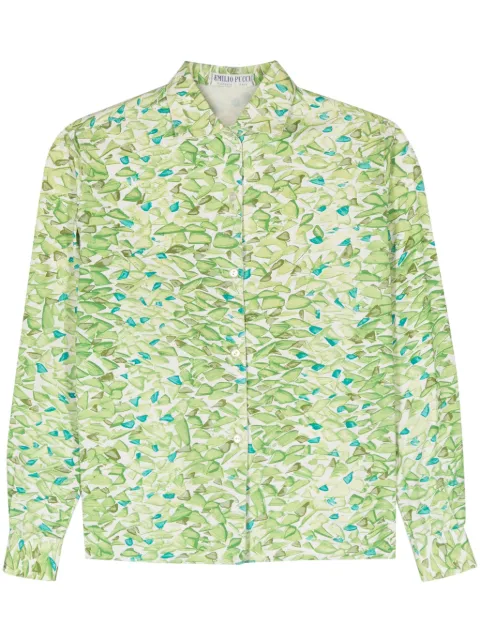PUCCI Pre-Owned 1960s graphic-print cotton shirt White PUC390RC