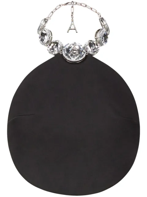 AREA crystal-embellished wool top Black SS24AWTP0014FA01