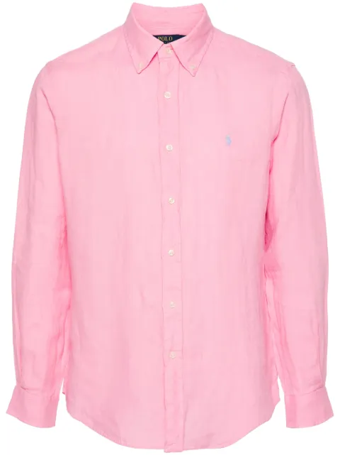 Polo Ralph Lauren Polo Pony-embroidered linen shirt Pink 710794141027