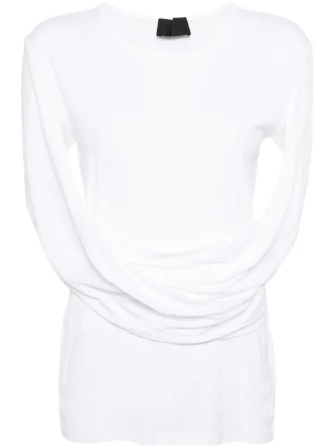Puppets and Puppets Straightjacket cotton top White SS24T02