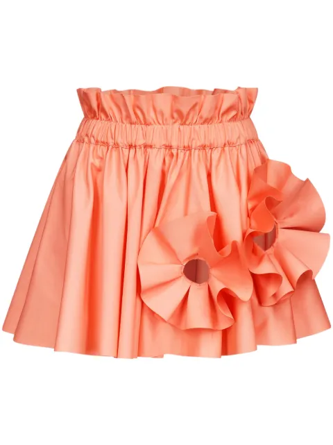 AREA ruffled flower-appliqué mini skirt Pink SS24AWSK0009FA01