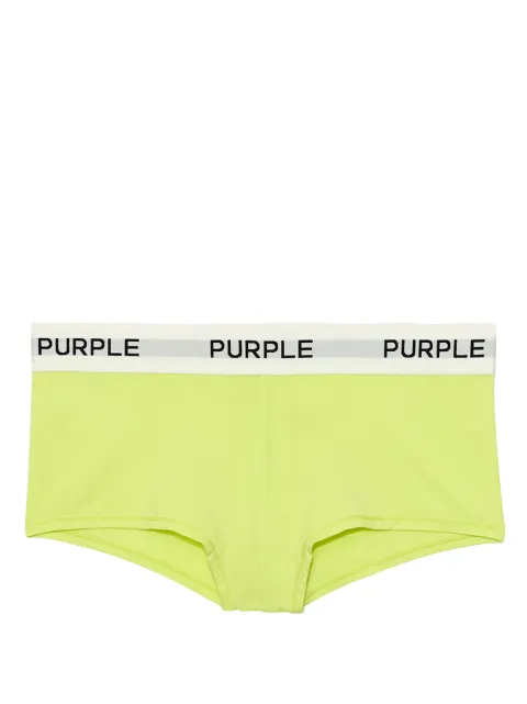 Purple Brand logo-tape cotton briefs Green W8004SJHL224