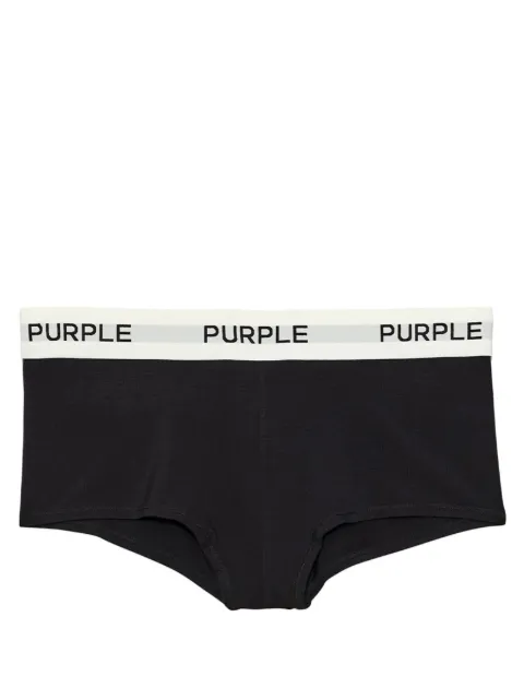 Purple Brand logo-tape cotton briefs Black W8004SJHB224
