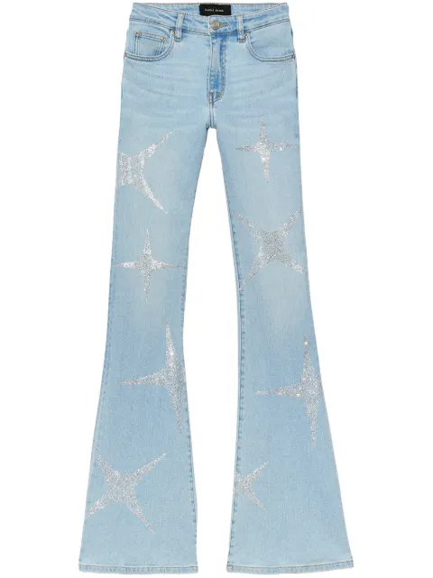 Purple Brand rhinestone-embellished bootcut jeans Blue D0500FLHB224