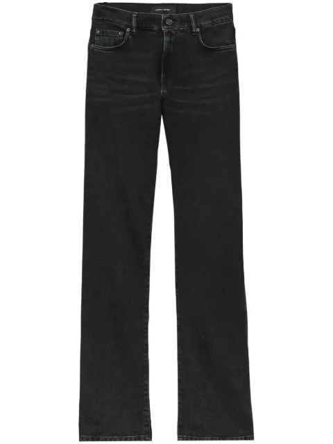 Purple Brand cut-out flared jeans Black D1003SCBL224