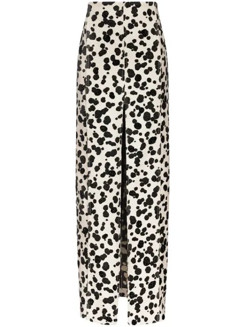 AREA dalmatian-jacquard denim mini skirt Black SS24AWSK0010DE01
