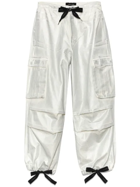 Purple Brand metallic cargo trousers Silver D2008PCSW224
