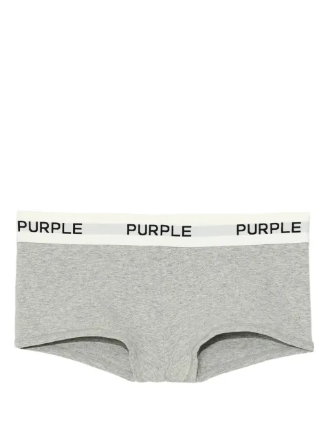 Purple Brand logo-tape cotton briefs Grey W8004SJHG224