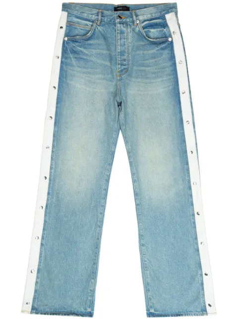 Purple Brand stud-embellished straight-leg jeans Blue P066TSSL224