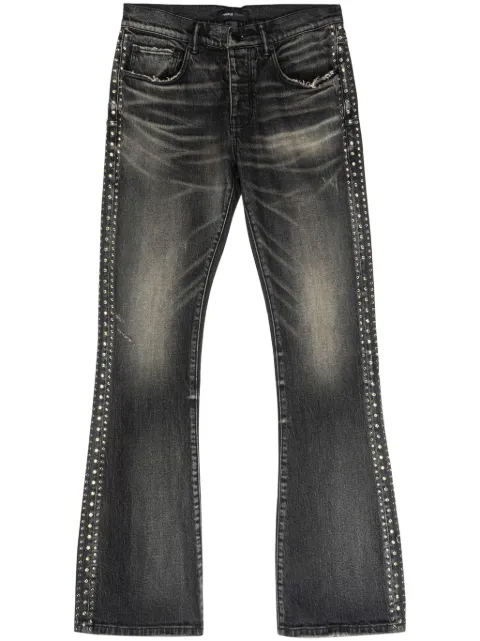 Purple Brand rhinestone-embellished bootcut jeans Black P004VNBL224