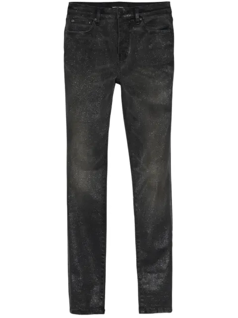 Purple Brand glittered skinny jeans Black D0000SKGB224