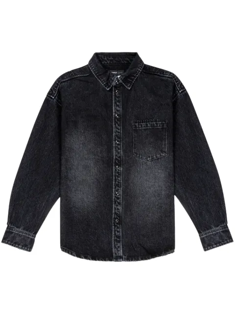 Purple Brand long-sleeve denim shirt Black P043OWSG224