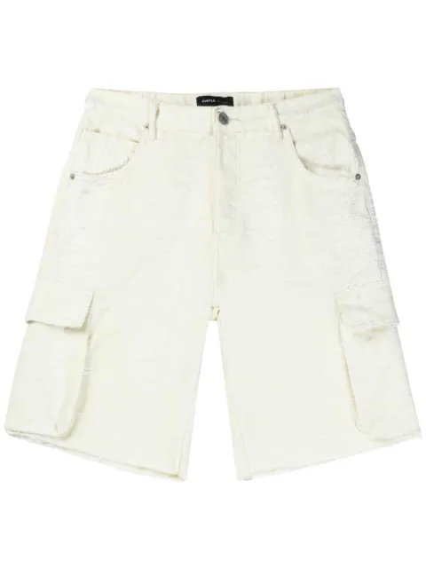 Purple Brand cargo cotton-blend shorts White P022JCSW224
