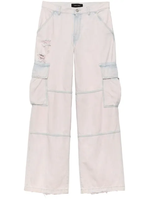 Purple Brand bleached-effect cargo jeans Neutrals D2007BRPO224
