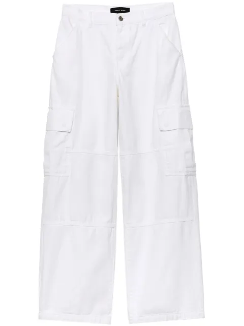Purple Brand wide-leg cargo trousers White D2007BRWH224