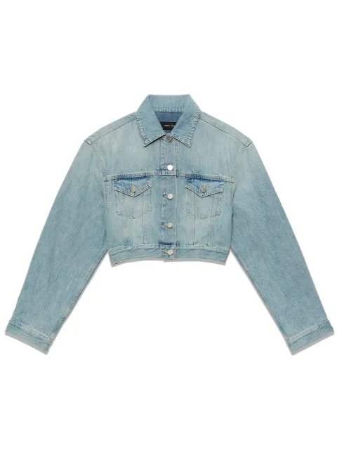 Purple Brand cropped denim jacket Blue D6002JABL224